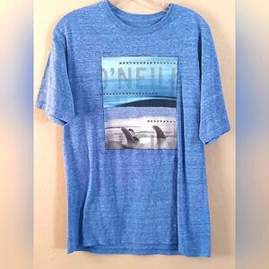 3/10 O'Neill Blue Graphic Short Sleeve Tee Surf Beach